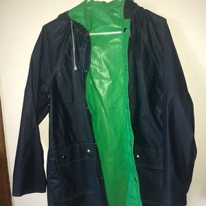 Navy Heavy Duty rain jacket!